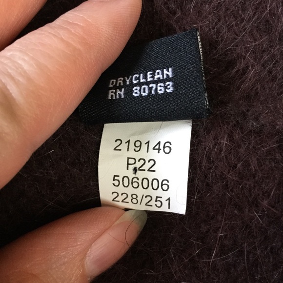 Moda International Angora rabbit fur blend open front Cardigan sweater small - Picture 9 of 17